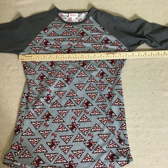 LulaRoe Women Disney Gray Mini Mouse  3/4 Raglan Sleeve Tee Shirt  Size XS NWT - Picture 5 of 10